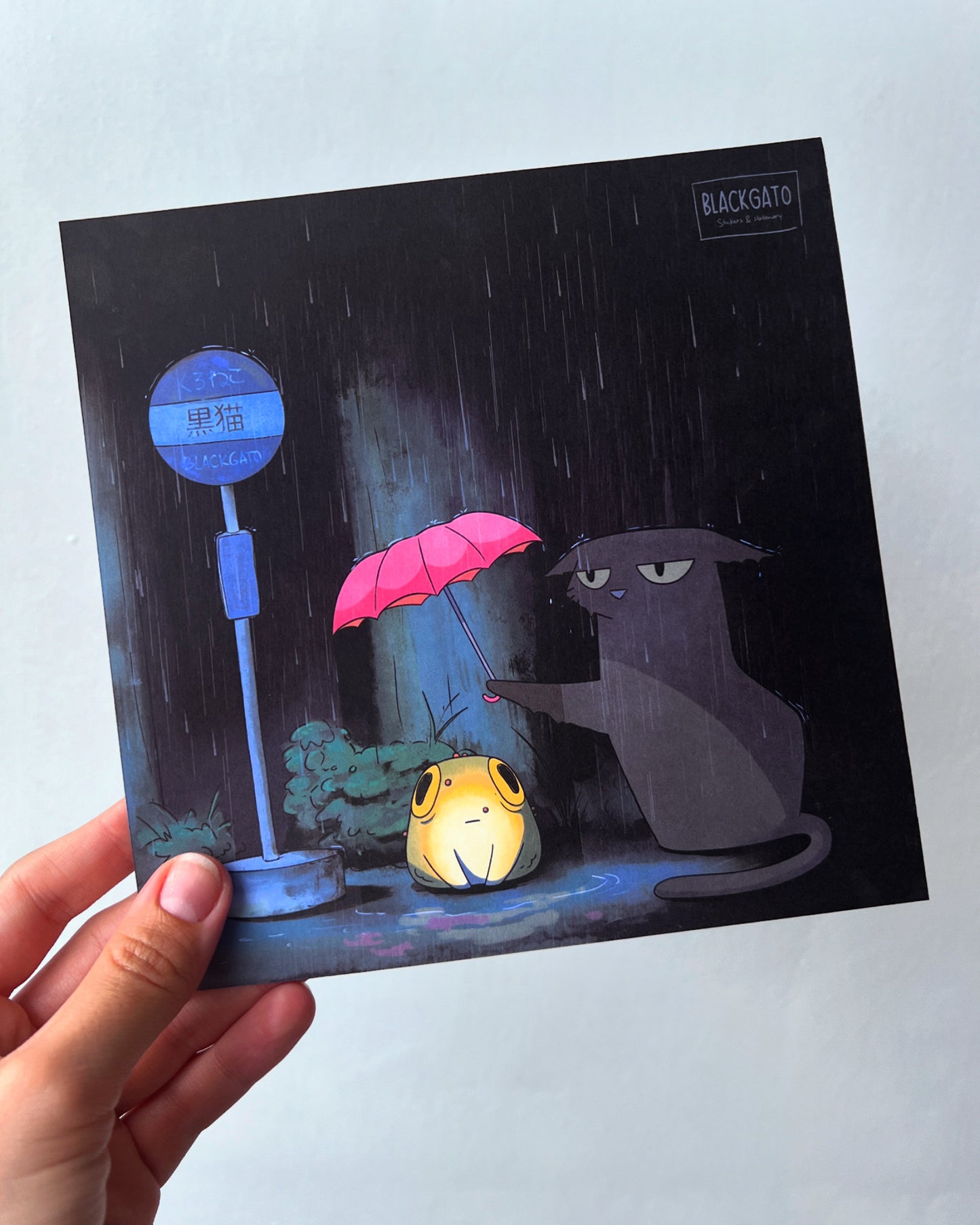 Rainy Day Totoro Print