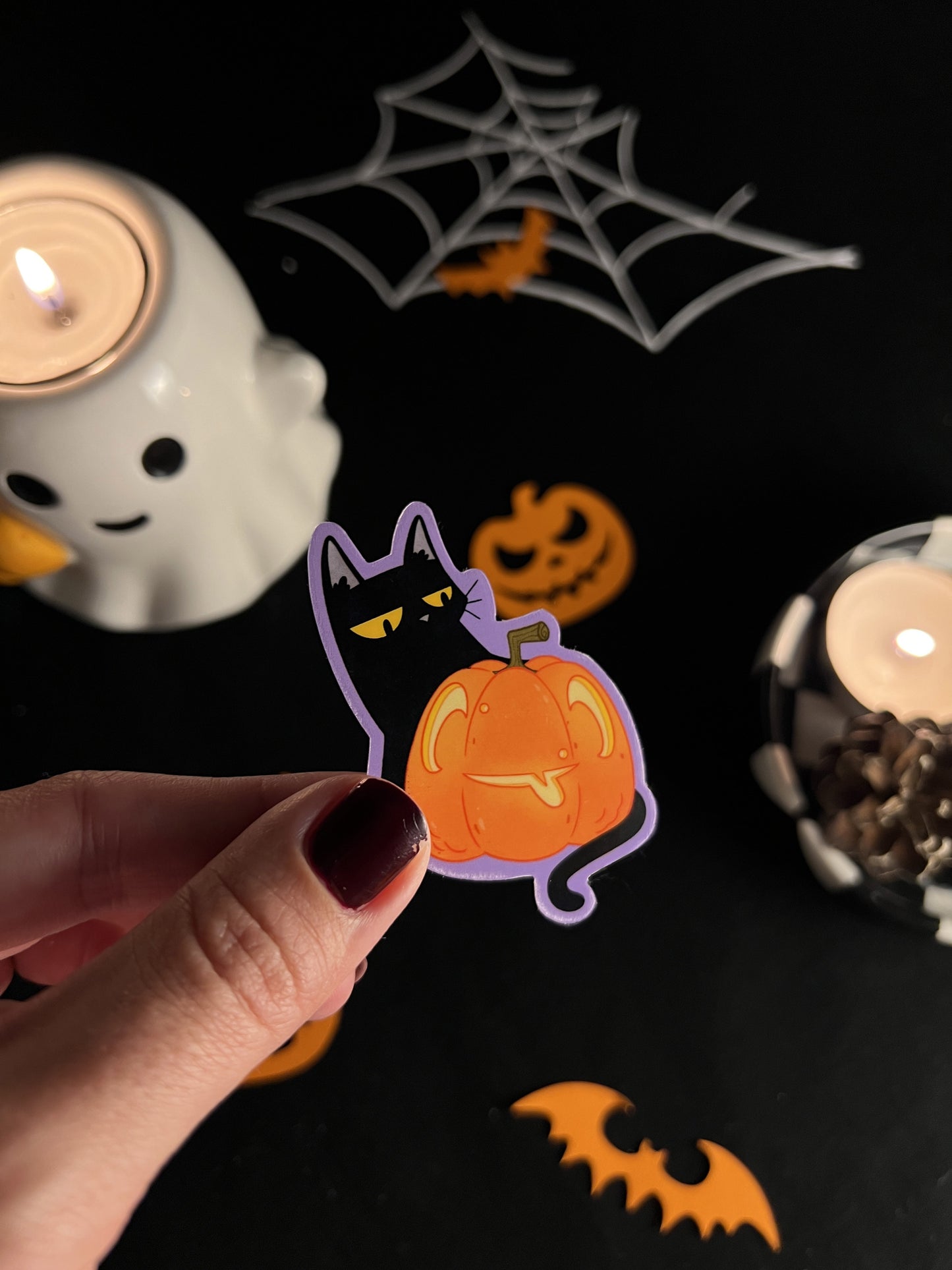 Blackgato Pumpkin Sticker