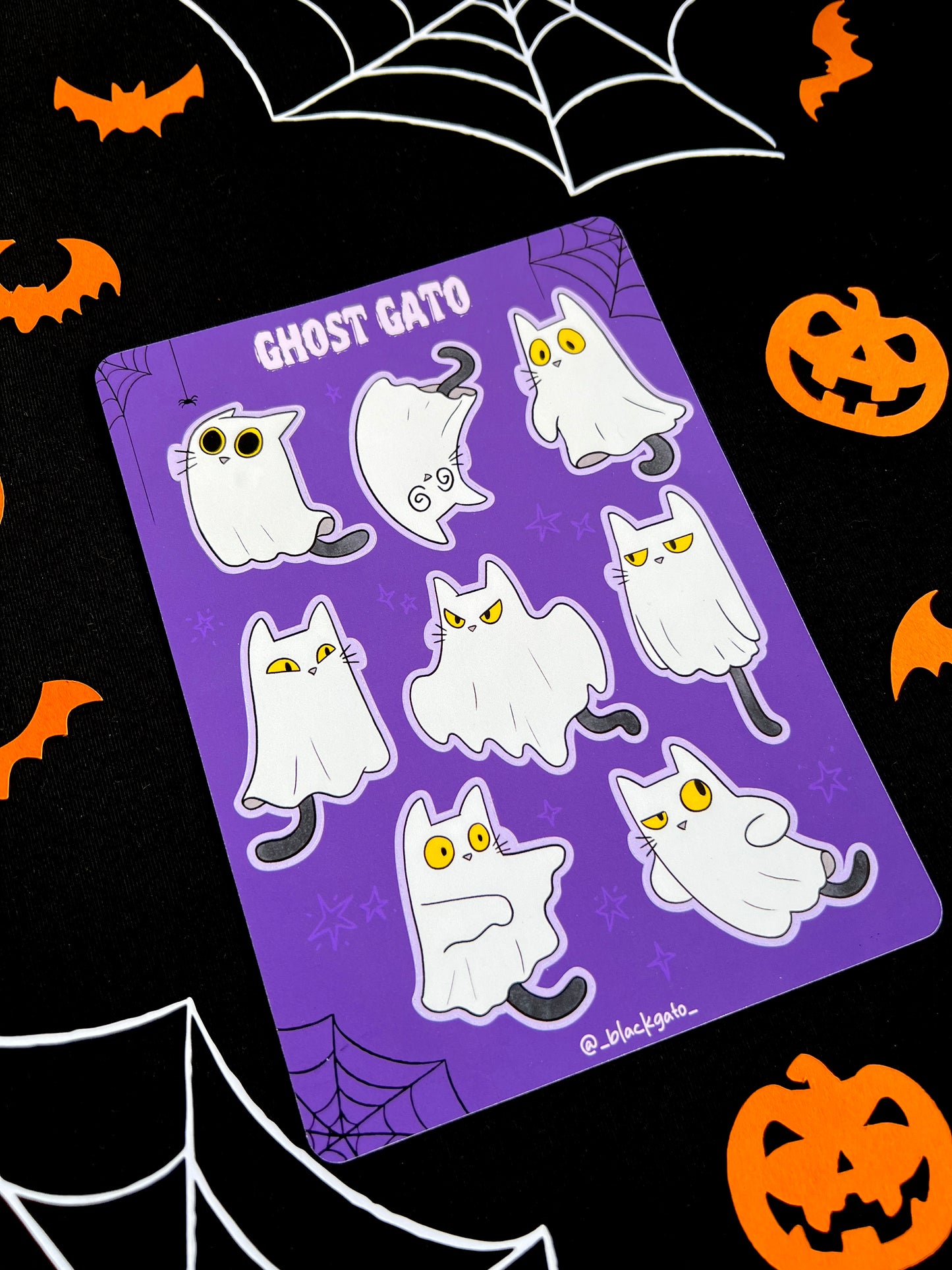 Ghost Gato Sticker Sheet