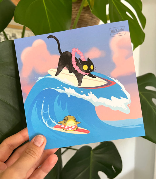 Blackgato Surf Print