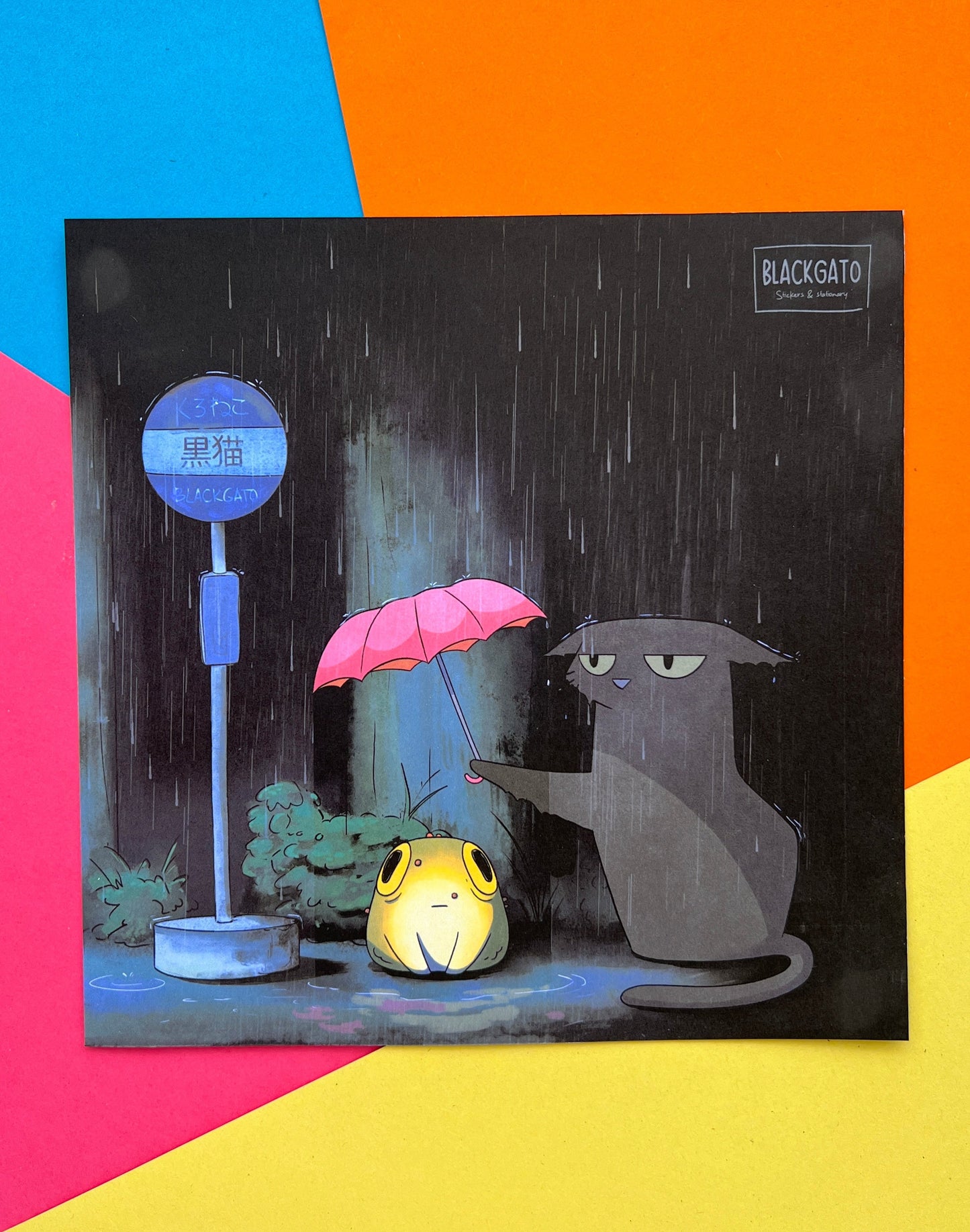 Rainy Day Totoro Print