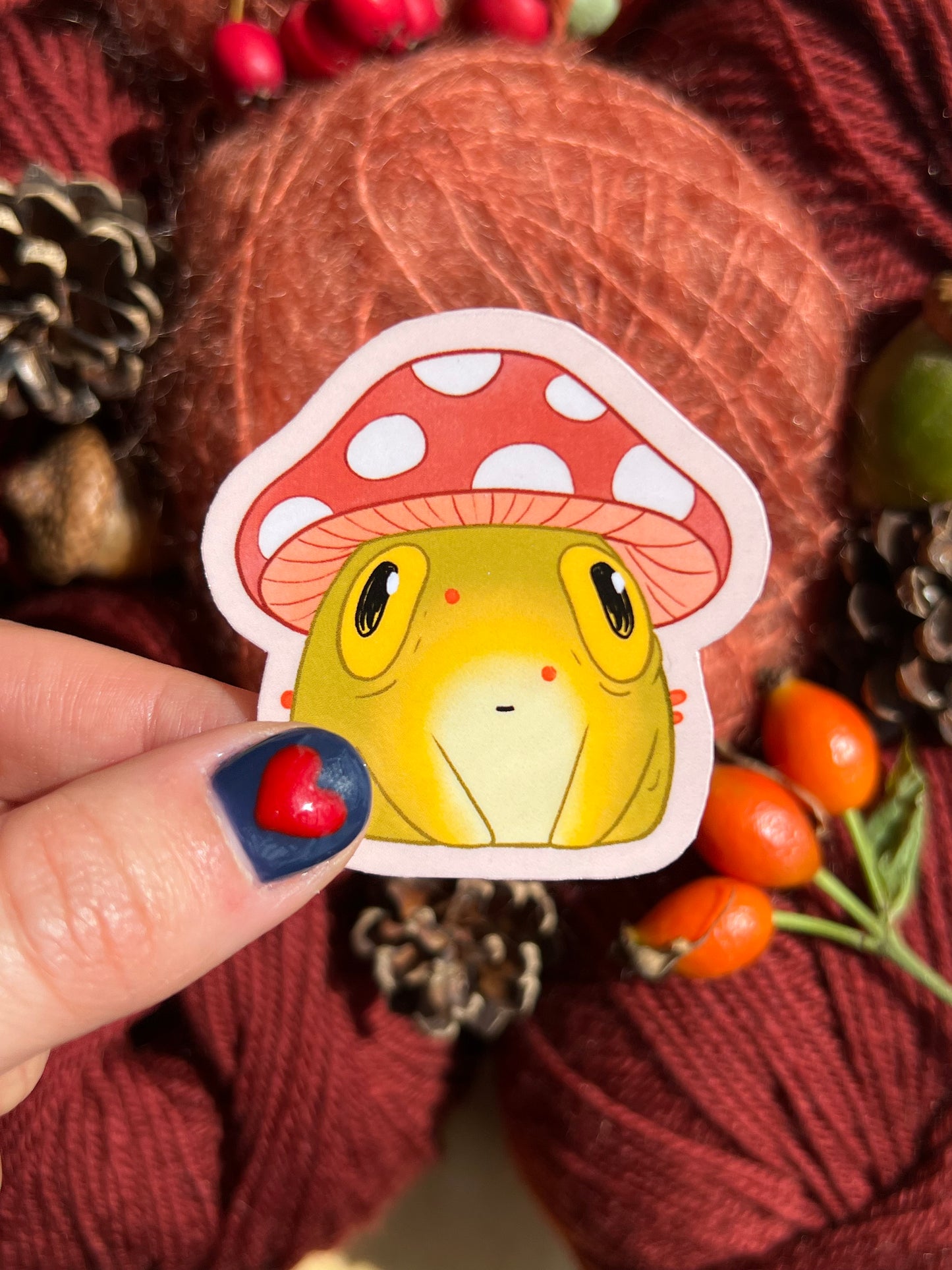 Autumn Toad-Shroom Sticker