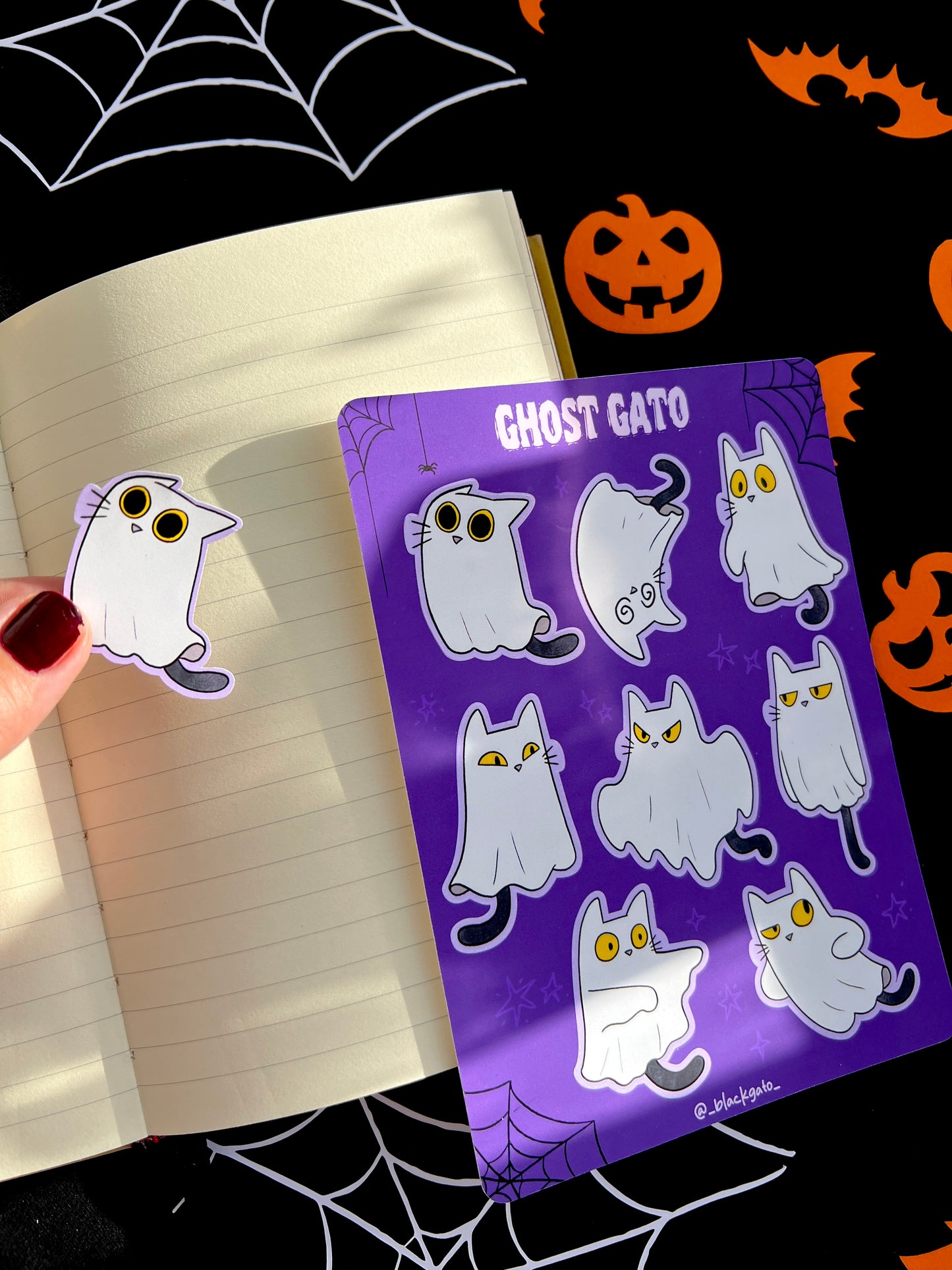 Ghost Gato Sticker Sheet